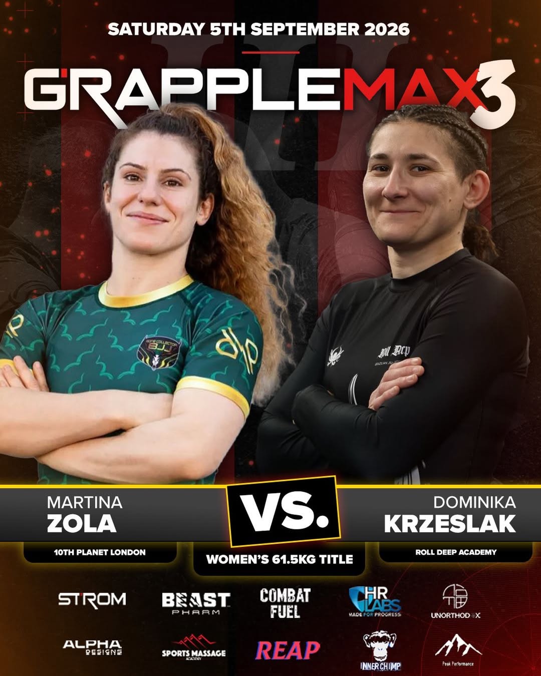 Martina Zola vs Dominika Krzeslak, Women's 61.5kg Title at GrappleMax 3